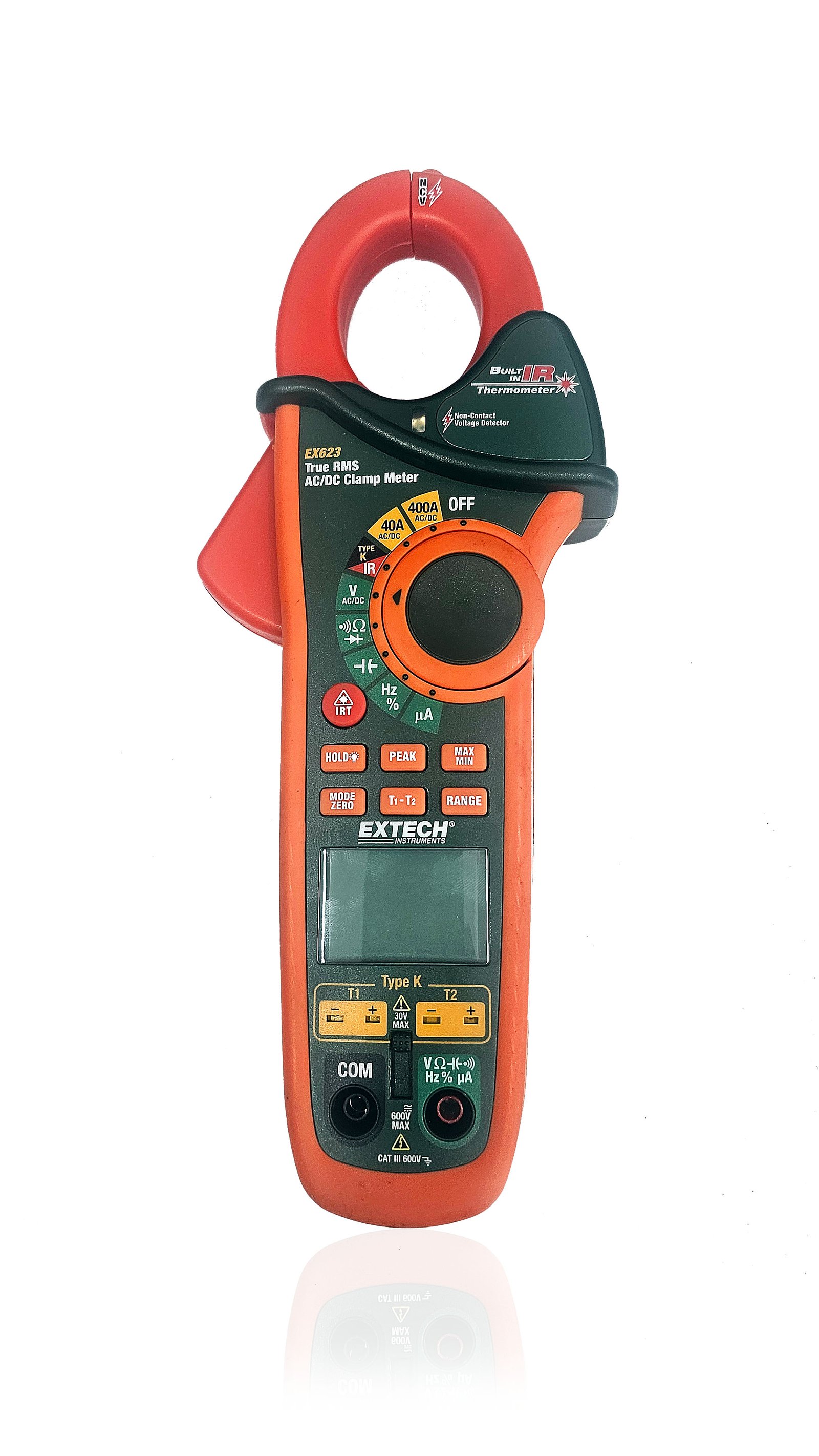 EX623 - Alicate Amperímetro True RMS – 400 A CA/CC com Termômetro IR